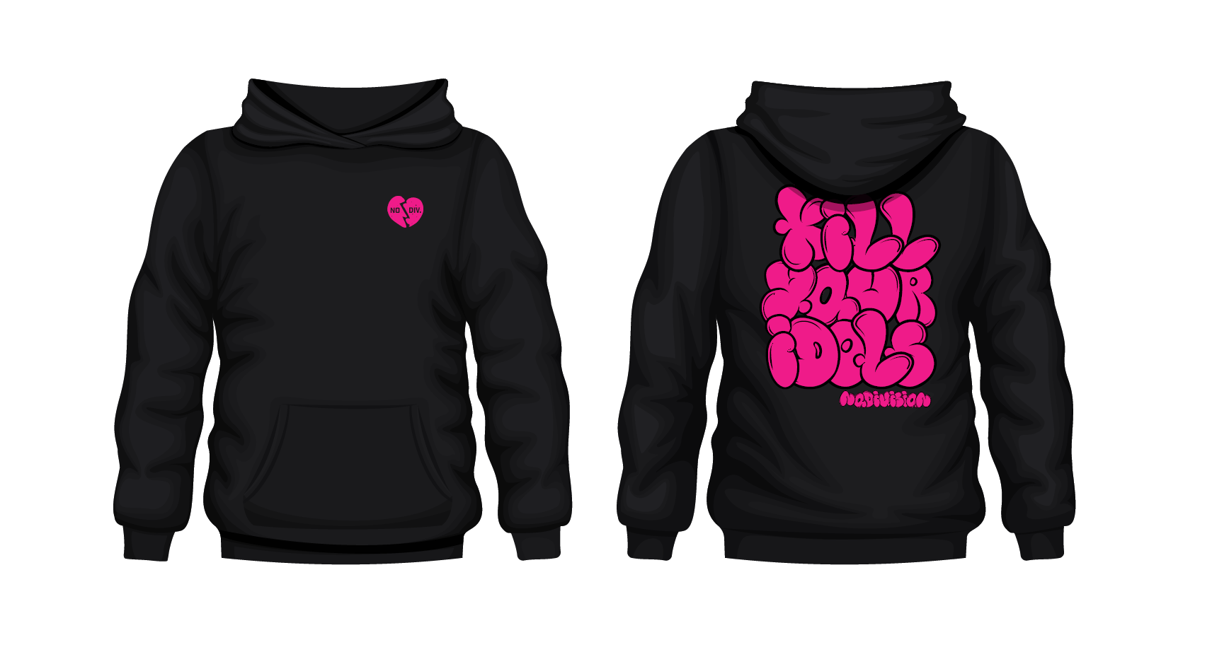 Kill Your Idols Hoodie – Distortion – No Division Apparel Company